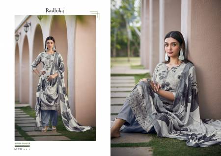 Azara Naira By Radhika Printed Cotton Dress Material
